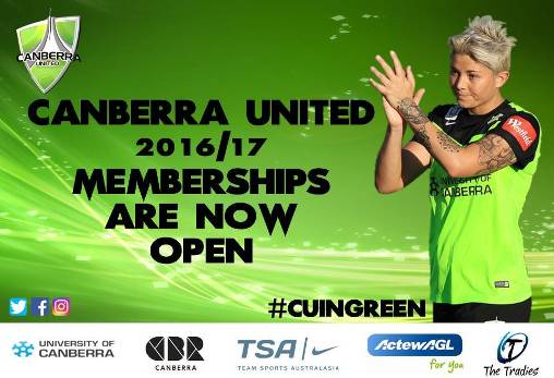 Canberra United Memberships for Season 9 Now Available