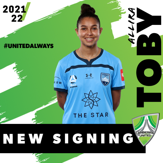Allira Toby joins Canberra United