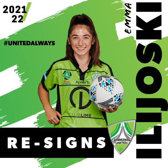 Emma Ilijoski signs on for another season with Canberra