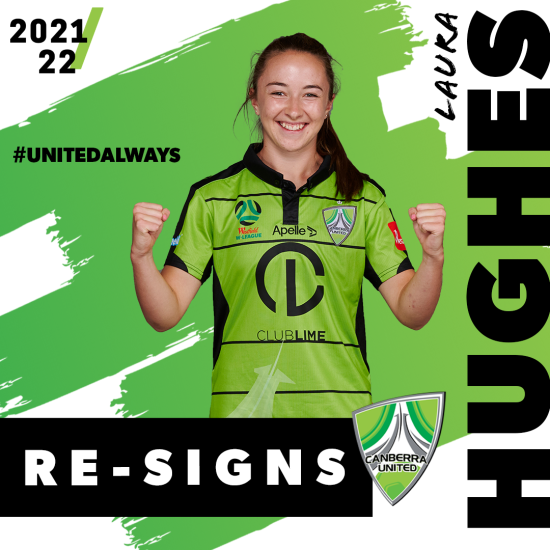 Laura Hughes puts pen to paper with Canberra United